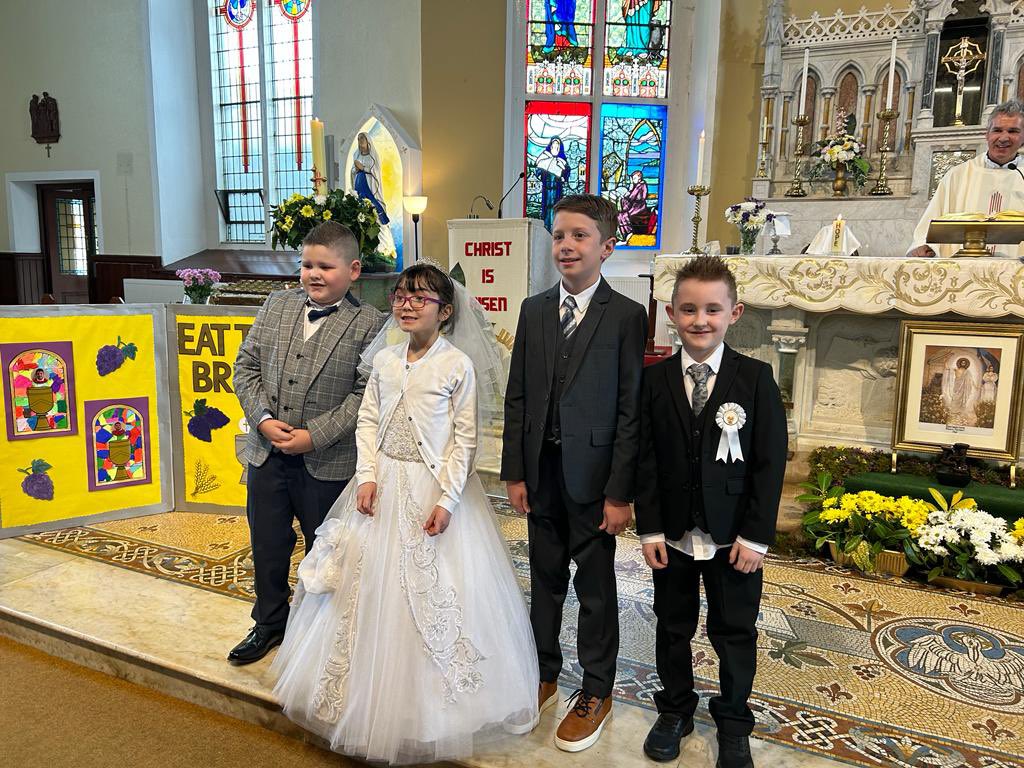 LumcloonNS's tweet photo. Congratulations to our beautiful children who made their First Holy Communion today. Special thanks to Fr Pat for officiating over a beautiful ceremony. We hope they and their families have a wonderful weekend celebrating. https://t.co/dYlOySDolJ