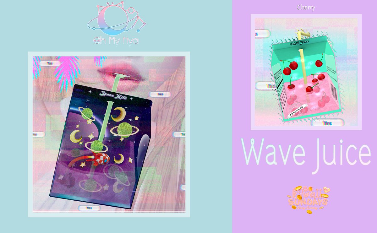 OhMyNyaSL's tweet photo. #OMN ~ Wave Juice Cherry #SoKawaiiSundays💜
hello cuties. ^ↀᴥↀ^Hope you like it. 💓 join the group ♥ to grab Kawaii Sales notecard, ends on March 01th slt.♡ start 30th only at
#cute #SecondLife #Kawaii #Spaces #juice #Cherry #vaporwave  #aesthetic
https://t.co/bo7nj8DCwQ https://t.co/79d9O9yBQU