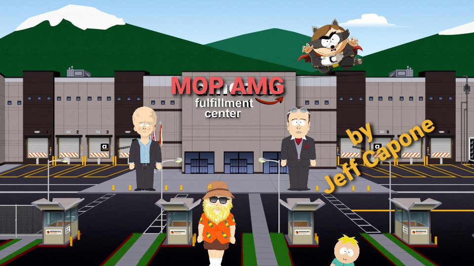 21Scapone's tweet photo. @JeffBezos @elonmusk @SouthPark new Fulfillment Center loading.... https://t.co/9BfRhxFjFU