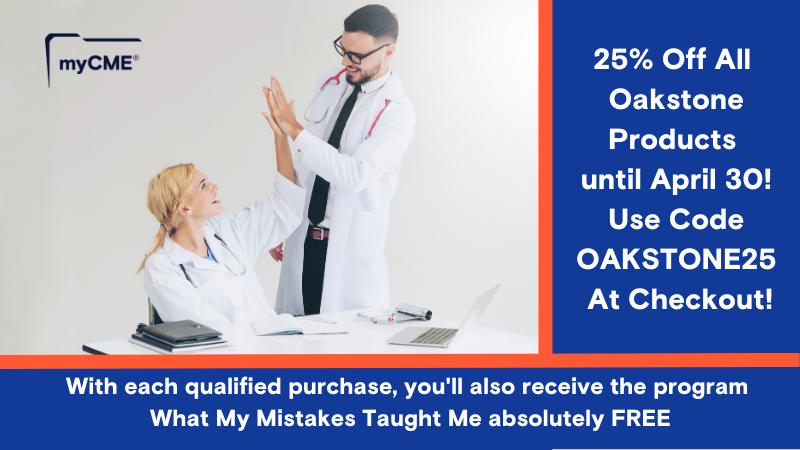 Our friends at @myCME have their Oakstone catalog 25% off for the rest of the month! It includes certified courses for a wide variety of specialties so take advantage now! #CME #physicianassistant #nursepracitioner #nurse

fal.cn/3xQ29