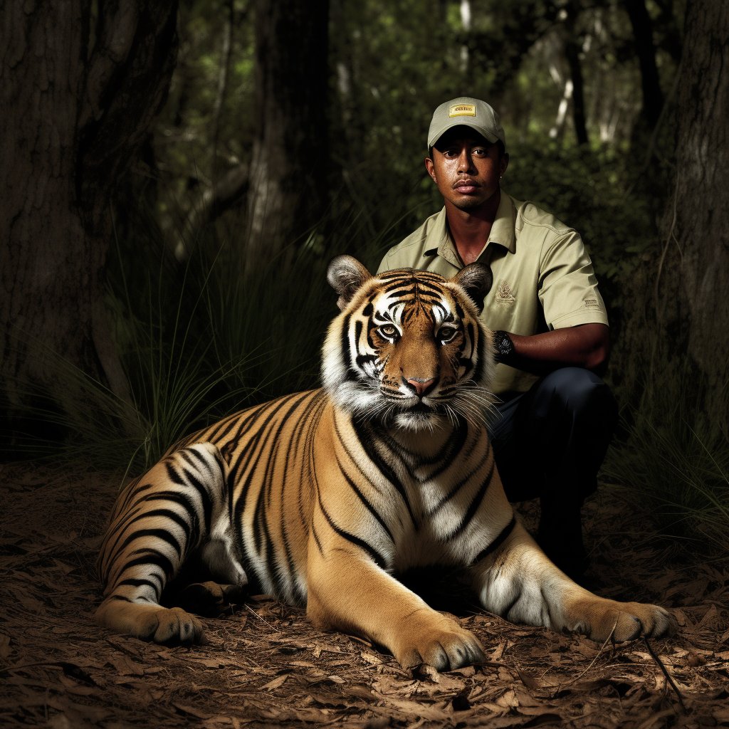 RT @gugacurado: Tiger Woods, with a tiger, in the woods https://t.co/Cp4sbxhZAU