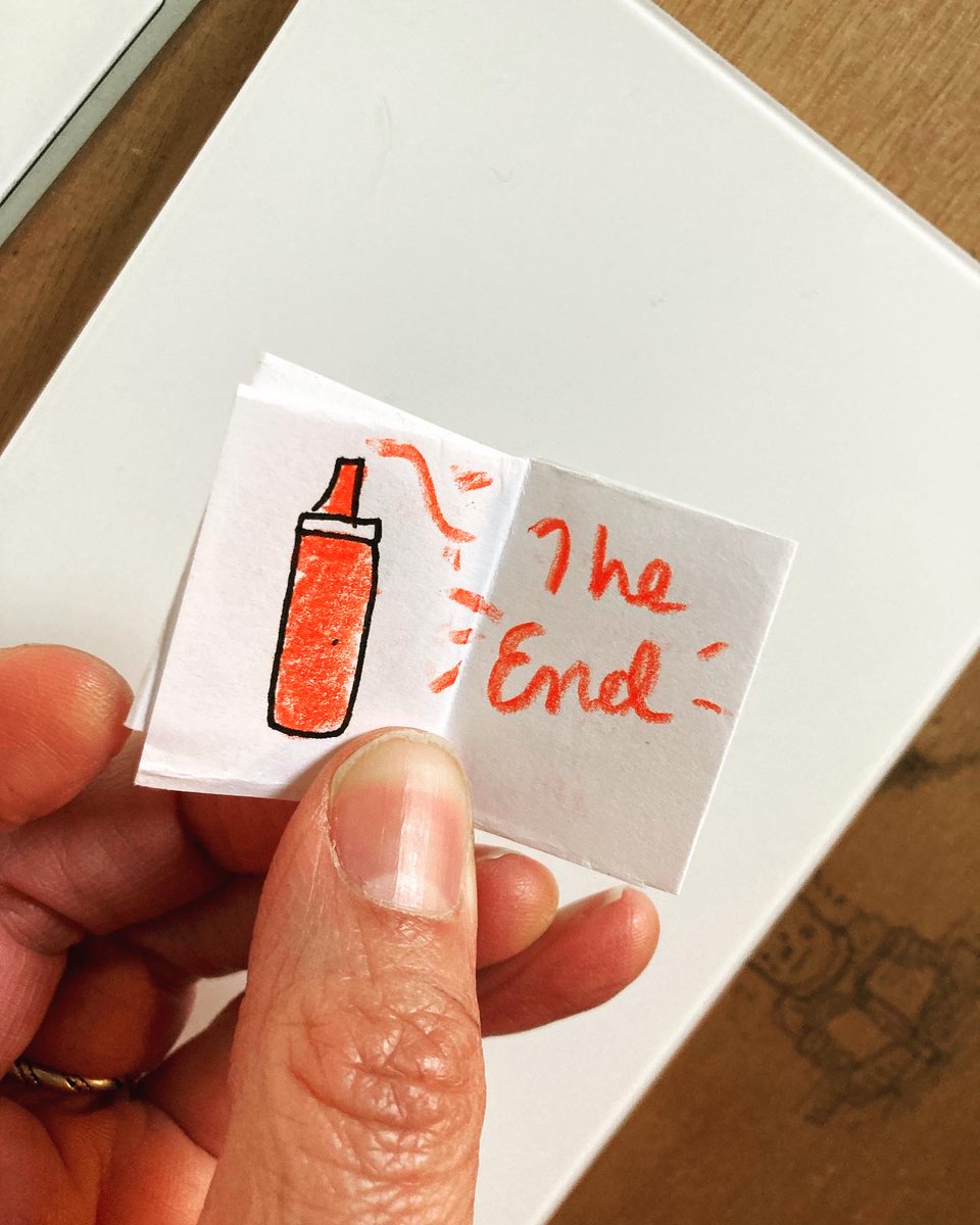 Last night at Drawing Night at <a href="/SplitRockBks/">Split Rock Books</a>  I made a very small book of very small hot dogs called Teeny Weenies. I also bought 3 books.

I love my Independent Bookstore! Happy #IndependentBookstoreDay