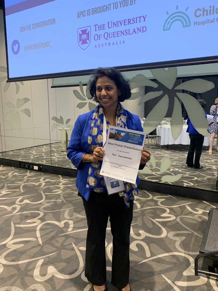 GeraldineONei20's tweet photo. 👏👏👏 to #CCRU s @KaviGowrishank1 for taking home the poster prize at the inaugural Australian Paediatrics Immunotherapy Conference.🥇 was a fantastic meeting @YUmmunology https://t.co/3YFAInqH5r
