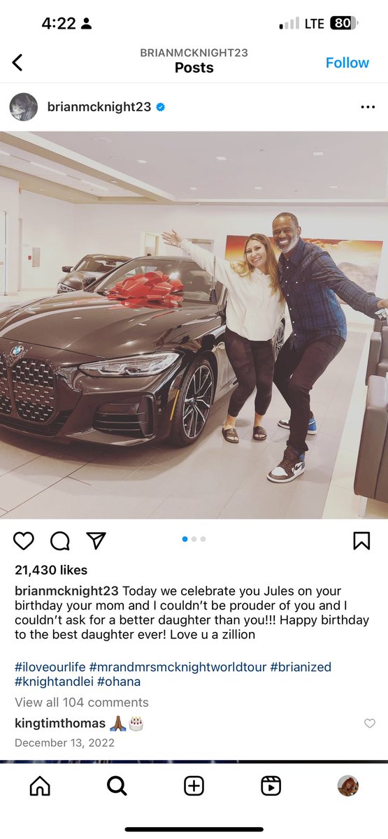 Brian McKnight is a nasty soul. How awful is this caption? You literally already have a daughter. A black one.