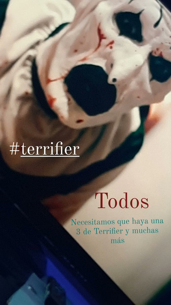 gearlindaniela's tweet photo. #terrifier a mi me gustó más que #evildeadrise Ojalá sigan haciendo pelis de la saga de Terrifier 🤞🏻🤞🏻 https://t.co/RNDzXlI6W8