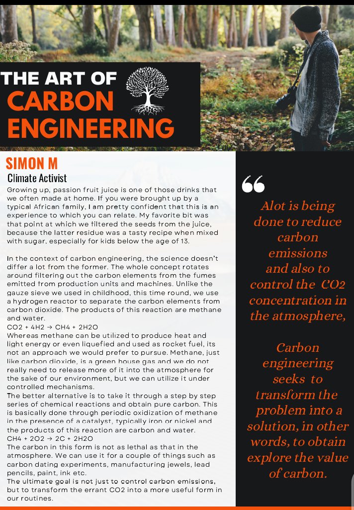 simmydotcom's tweet photo. Harnessing the art of Carbon engineering.
#climateaction
#carbonengineering
#climatechange
#IPCC
#UNFCC
#islandofhopeug https://t.co/8imHCquqqY