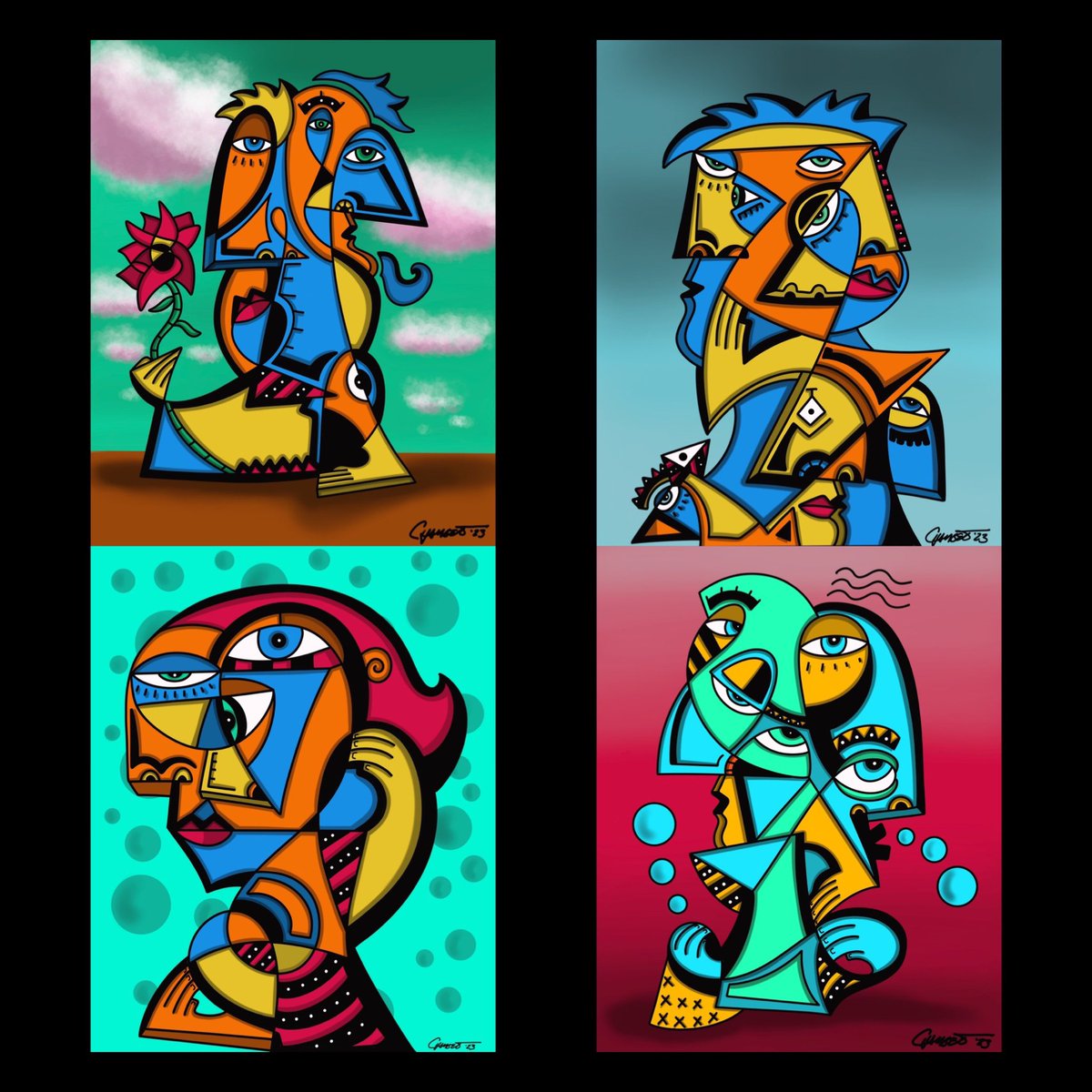 I’m not going to lie, I just got pretty emotional when I opened my email and saw all four of these SOLD from my 300 Days of Cubism Collection. Thank you so much <a href="/NVR2L8_eth/">NVR2L8.eth</a> from the very bottom of my heart  for picking these up. I’m beyond grateful to you 🙏🏻❤️🙏🏻