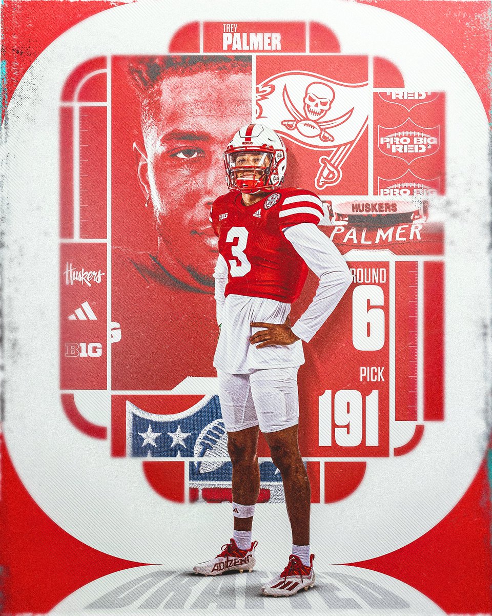 HuskerFootball's tweet photo. The Kid from Kentwood is Tampa bound.

@treythekiid3 → @Buccaneers

#ProBigRed x #NFLDraft https://t.co/XHLnTuwFea