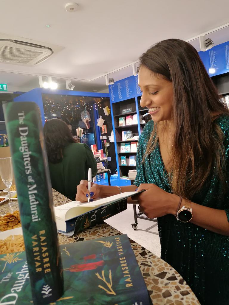 CaoimheWhelan's tweet photo. @fi_neville @Raji_Warrior @orionbooks Also spotted the #DaughtersOfMadurai at the British Library @BL_Shop and, of course, @BackstoryLdn where I had my copy signed by @Raji_Warrior herself! https://t.co/m4OZFiXKNP