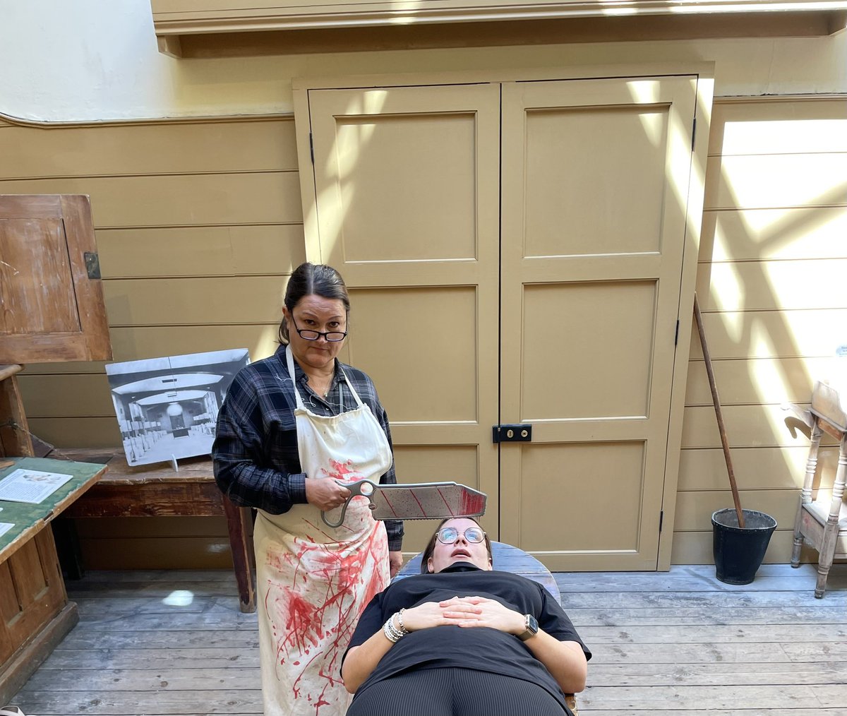 JCUH Neuro & Spinal Theatre team (@jcuhneurospines) on Twitter photo After a great time <a href="/NursingTimes/">Nursing Times</a> Awards yesterday the team visited <a href="/OldOpTheatre/">The Old Operating Theatre Museum & Herb Garret</a>. Sister Morley took the opportunity to get her own back on Principle ODP Lewis 😅 After a great time <a href="/NursingTimes/">Nursing Times</a> Awards yesterday the team visited <a href="/OldOpTheatre/">The Old Operating Theatre Museum & Herb Garret</a>. Sister Morley took the opportunity to get her own back on Principle ODP Lewis 😅
