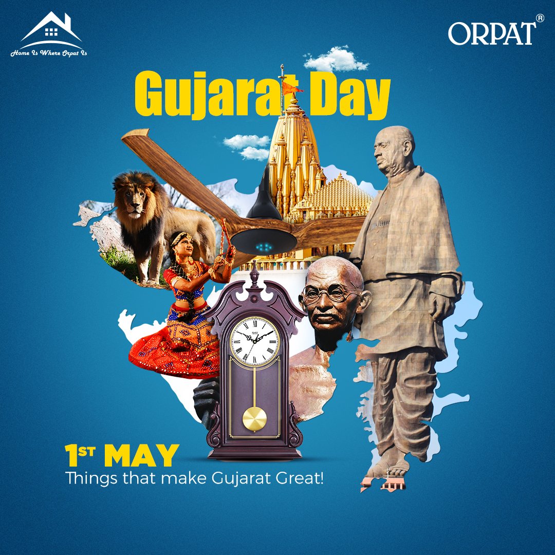 May Gujarat flourish, prosper, and climb the ladder of progress. Wishing you a Happy Gujarat Day.

#Orpat #OrpatGroup #Gujarat #GujaratDay #GujaratDay2023 #HomeIsWhereOrpatIs