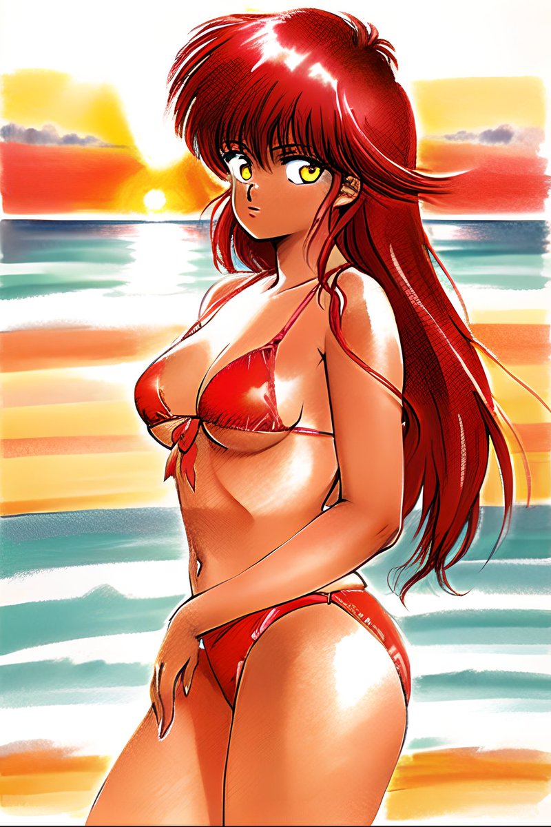 Aiart90's tweet photo. Summer vibes ☀

#AIイラスト #Animegirl #AIart https://t.co/KYaJ65m7WL