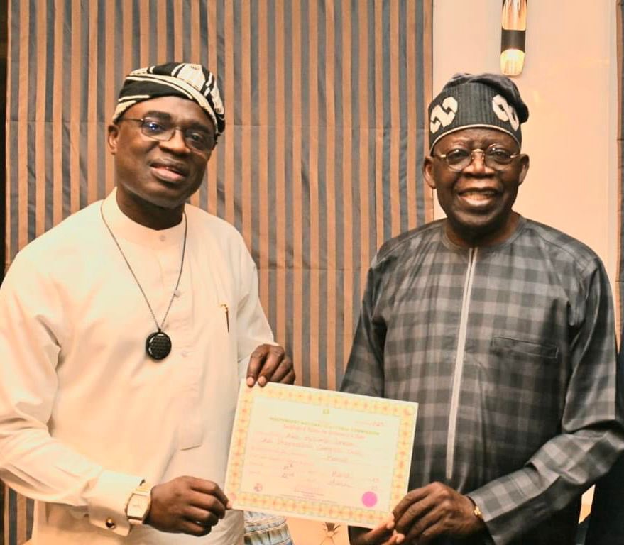 HyacinthAlia's tweet photo. With great honor and pride, I presented my Certificate of Return to the President-Elect, @officialABAT, earlier today at the Defence House, Abuja.

I would like to express my gratitude to the President-Elect for the warm and gracious reception accorded to me. It is an indelible moment that will forever be etched in my heart.

The depth of my appreciation also goes to the Honorable Minister of Special Duties and Intergovernmental Affairs, Sen. Dr. George Akume, for his support and guidance throughout this journey.