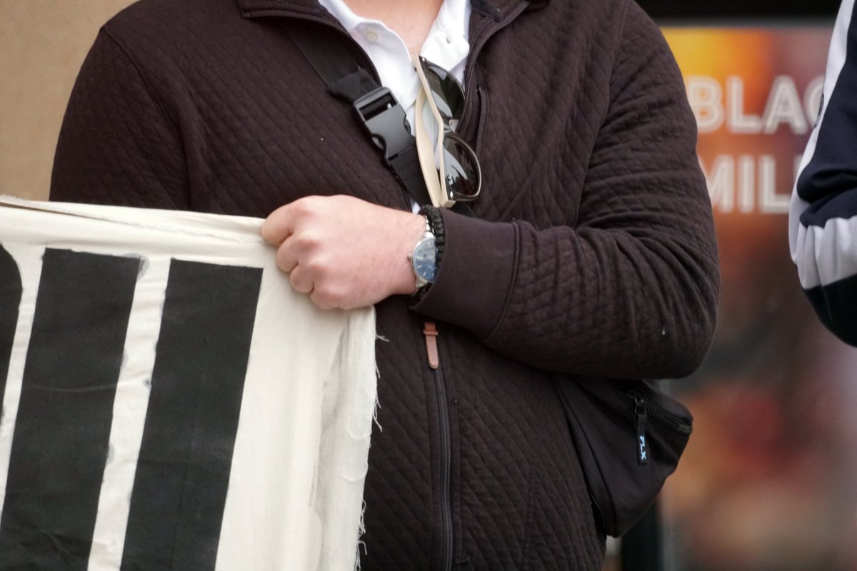 ClaudSouthend's tweet image. Group with pine flag in Boston