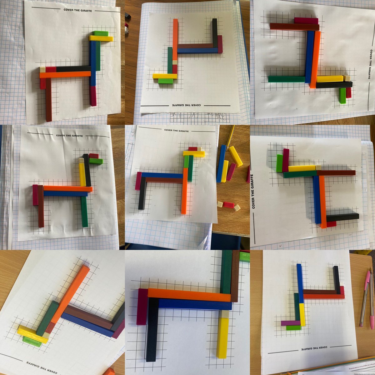 louiseseeley's tweet image. rcboe.org/cms/lib/GA0190…    Cuisenaire Rods #explore #spacial awareness #cover the giraffe #only use 1 rod each #same #different #whatdoyounotice