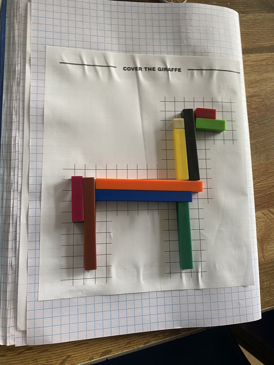 louiseseeley's tweet image. rcboe.org/cms/lib/GA0190…    Cuisenaire Rods #explore #spacial awareness #cover the giraffe #only use 1 rod each #same #different #whatdoyounotice