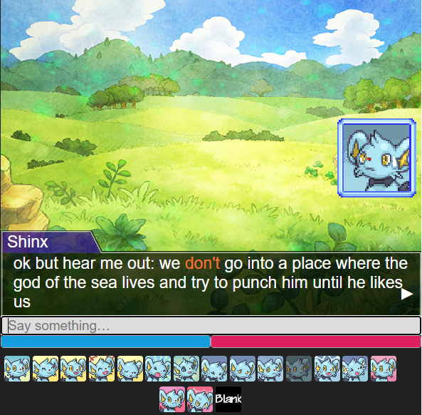 pmdDOJ's tweet photo. "Pokémon Mystery Dungeon - Download Play" is a web-only Attorney Online 2 RP server focused on providing a small-scale PMD-themed text based roleplay and chat!

More info in the thread ⬇️
#pmd #Pokemon #PokemonMysteryDungeon #AttorneyOnline2 https://t.co/umlLjIDEBc