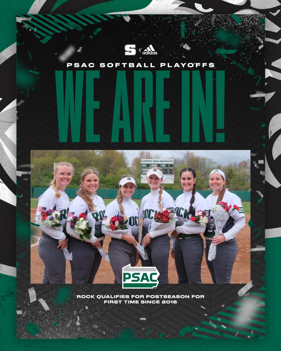 SB: Just confirmed... WE ARE IN! With a win in game one over Edinboro, Slippery Rock has clinched a PSAC playoff appearance and will make its first postseason appearance since 2016 at the PSAC Softball Tournament next week in Quakertown!