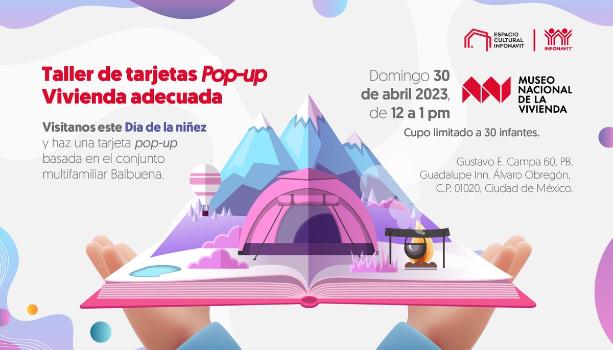 🎉 ¡Celebremos juntos a nuestra niñez y su derechos a una vivienda adecuada! 👧🧒#MUNAVI los invita a jugar y aprender de forma divertida. Trae a tus pequeños a imaginar cómo sería vivir en espacios diferentes 🏡 🌈.
Checa el programa completo aquí 👉🏻cutt.ly/B5Ogkna