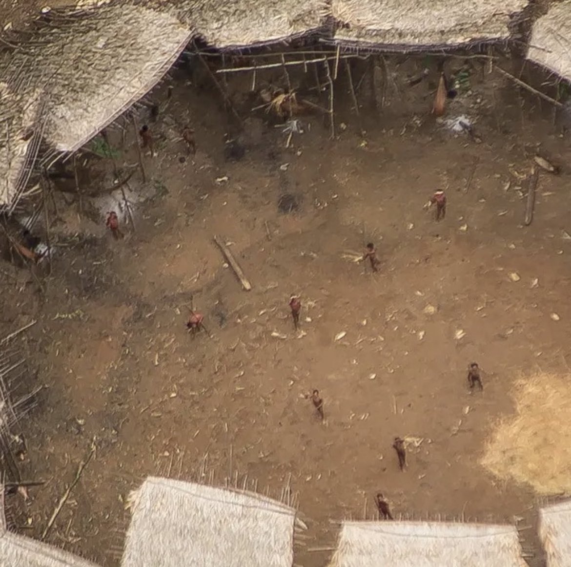 Captured above the Amazon rainforest, these incredible aerial photos show an uncontacted tribal community made of only 100 people.