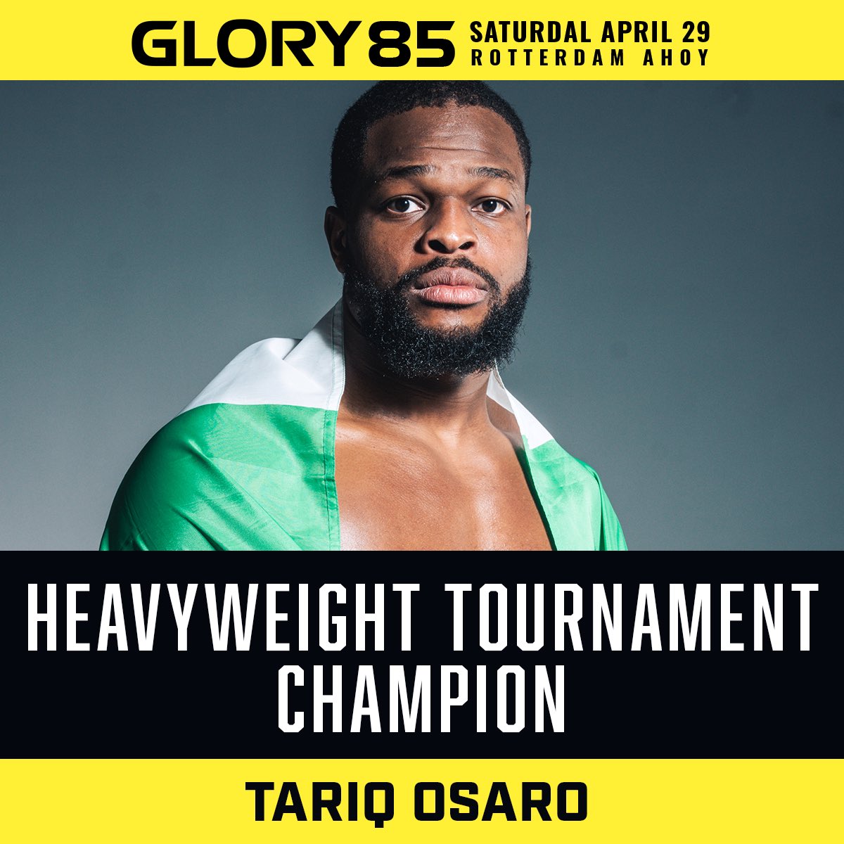 GLORY_WS's tweet photo. COOKIE GETS IT DONE!

Tariq Osaro finishes Murat Aygun and earns an Interim Heavyweight Title shot this June at COLLISION 5! #GLORY85 https://t.co/LKJISyj9Il