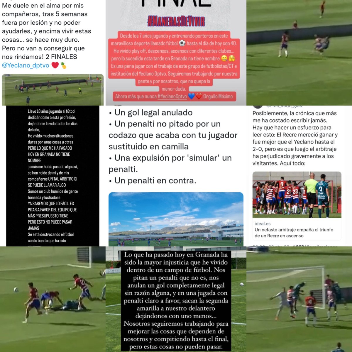 Sabemos la dificultad que tiene jugar contra equipos con mayor presupuesto,sabemos que pueden perjudicarnos las tomas de decisiones al ser un equipo humilde.Lo de hoy sin querer faltar el respeto es bochornoso,pocas pruebas he puesto... No van a conseguir hundirnos. Pico y pala