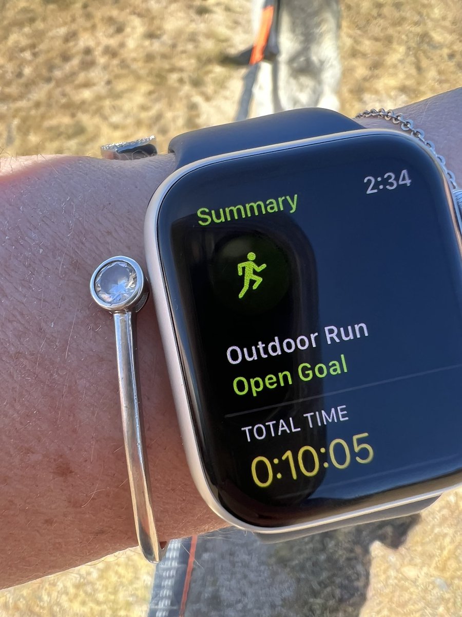 1st mile post tib/fib reconstruction.  I am slow. I am sore. It was worth it.  11 mos and 2 surgeries later.  Ty to my best run partner ever, Bonkers. 😂🐾 1st/last workout post just wanted to put my tiny win into the universe. 😊🙌