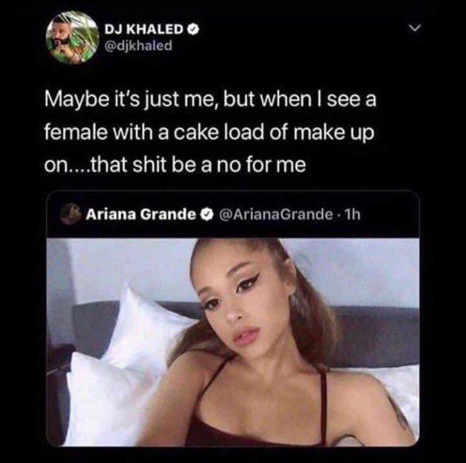 Boguswok's tweet photo. Y’all remember when Arianna Grande COOKED Dj Khaled 💀 https://t.co/QujzTipDlR