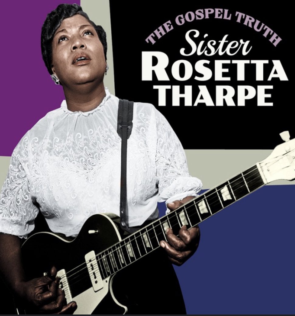 Pioneer gospel singer Sister Rosetta Tharpe (1915-1973) was a great American in the tradition of Frederick Douglass, Booker T. Washington, MLK, Thomas Sowell, Dr. Ben Carson, Candace Owens, and Clarence Thomas. She stood for hard work, self-reliance & personal responsibility. https://t.co/lNLMX2QPpT