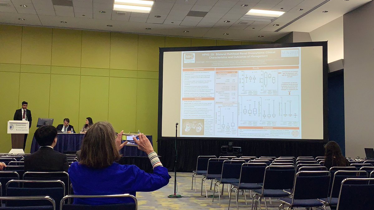 ShivaSinghMD's tweet photo. Honored to present our team’s work on Mx strategy in patients with bilateral/multifocal renal oncocytomas #AUA2023 

✅ Slow growing tumors with no mets ✅ Similar clinical outcomes seen with AS &amp; surgery 

Excellent collab btw #uro &amp; #radiology
Mentors: @markballmd @aamalayeri https://t.co/C1q66Za0Lt