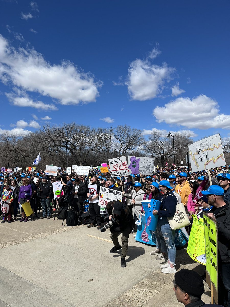 STFPresident's tweet photo. I am blown away! Thank you to everyone who came out to the Rally to make noise for #SkEd! 

This is only the beginning, keep making noise with Tell them Tuesday.  Ask why the Minister declined his invitation. Ask if they are committed to investing in our kids. #MakeNoise4Ed https://t.co/dTPNJNsqZK