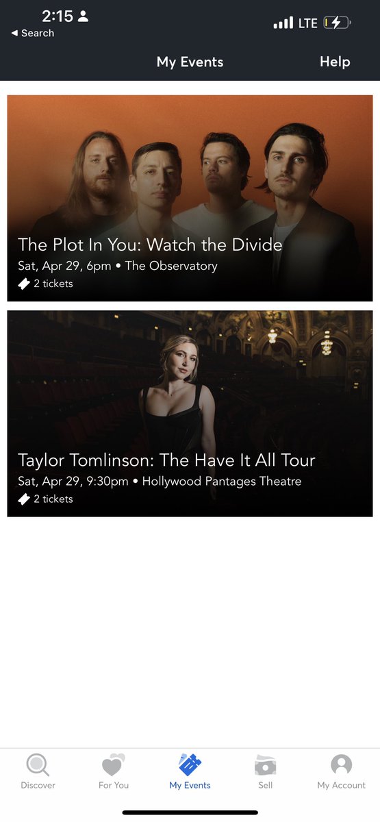 Joser15's tweet photo. Two tickets for Taylor Tomlinson tonight at Hollywood Pantages. Let me know if you want them 🤘🏼🤘🏼🤘🏼 https://t.co/d7LiK0fWBs