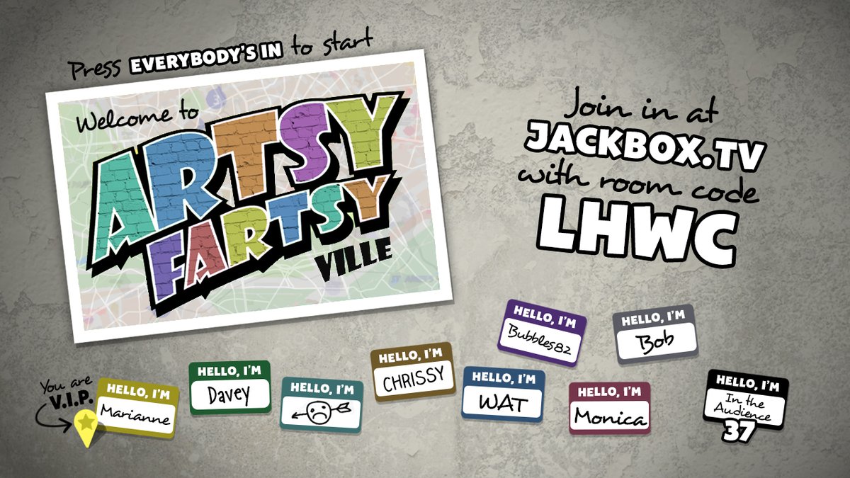 jackboxgames's tweet photo. 🎨  Civic Doodle behind the scenes    

What if this game were called Artsy Fartsyville? We thought about it!

Just one more day left to pick up a discounted Steam code for #PartyPack4.  

Shop now. 🔗 https://t.co/OMLAQYsGBJ https://t.co/YqIK9YjFtZ