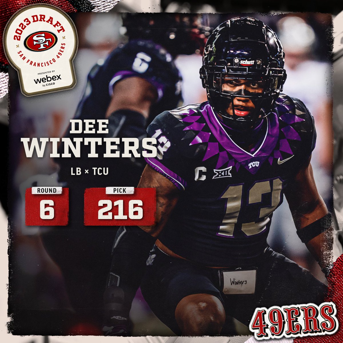 49ers's tweet photo. Winters is coming 🥶

@dwintersdos x #49ersDraft https://t.co/uXw25Ocp5r