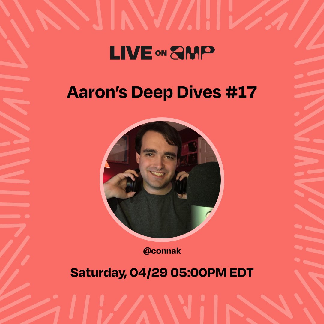 My Amp show, Aaron’s Deep Dives #17, is live. Don't miss it! Tune in!
live.onamp.com/JLSfmkW0ozb

LISTEN NOW! #amp #ampmusic #amplive #ampapp