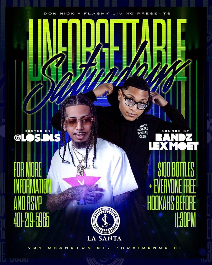 youngandgiftedd's tweet image. OMG TN WE AT LA SANTA! 
#UNFORGETTABLESATURDAYS 
$100 bottles + free hookah till 11:30

@donnicholass @drunkruu @goodking31 @LexFlare #poundtown