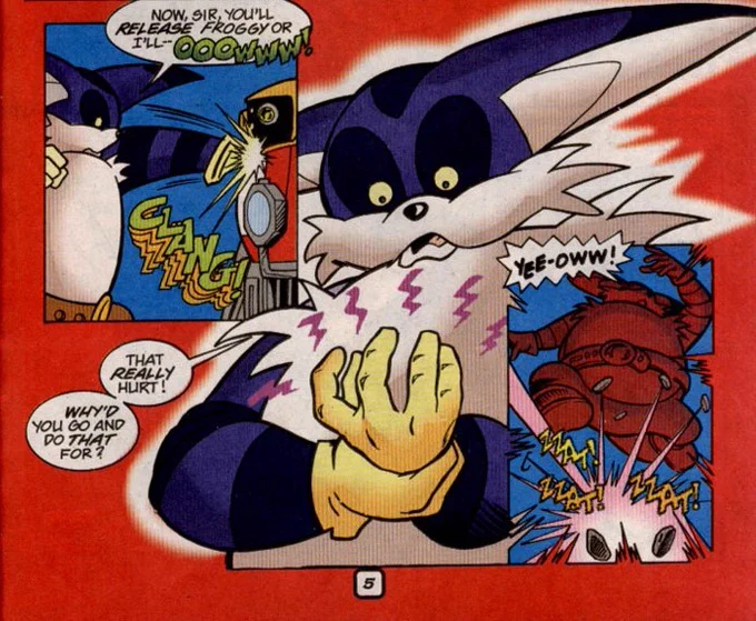 The early Archie depiction of Big the Cat is metal as fuck.