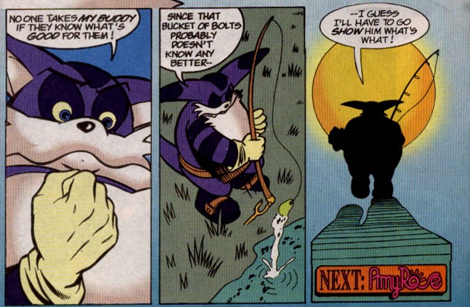 The early Archie depiction of Big the Cat is metal as fuck.