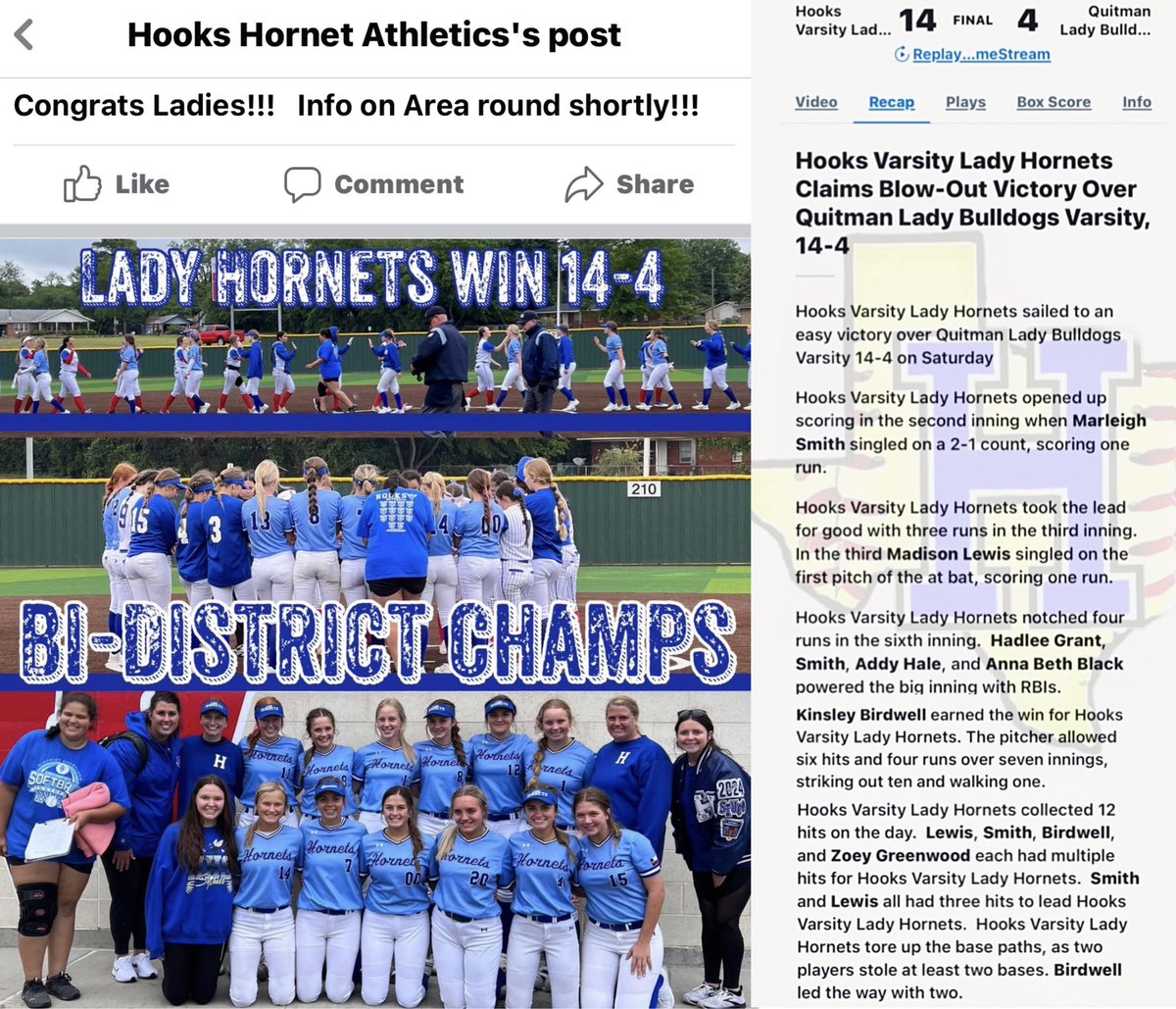 Hooks Hornets Sports News and Updates (@hooks_hornets) on Twitter photo 