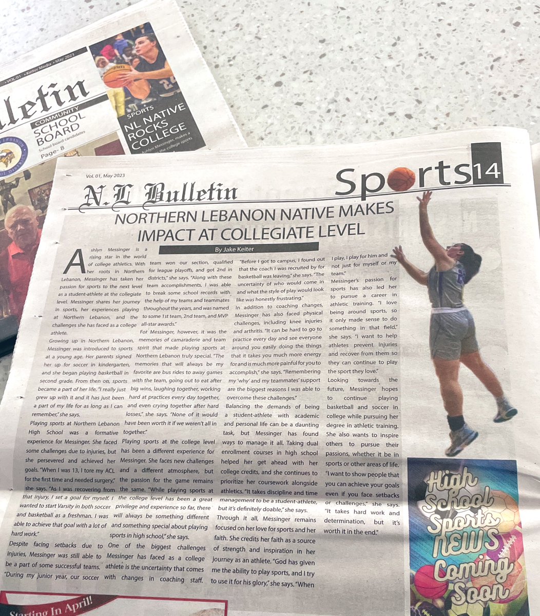 pam_messinger's tweet photo. Thank you to @NLBulletin for reaching out and interviewing @ashmessi_22 about the transition from HS to college 

from @nation_nl to 
@csudefender_wbb https://t.co/oztQfgrdtm