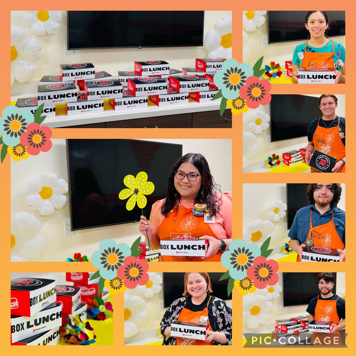 THD_Roanoke_TX's tweet photo. 🌼🌼Spring Bazaar is in full swing at #6581! Celebrating our awesome front end associates all weekend with lunch from Jimmy Johns! 🌼🌼 #cashierappreciationweek #springbazaar https://t.co/qAZnFrcZXG