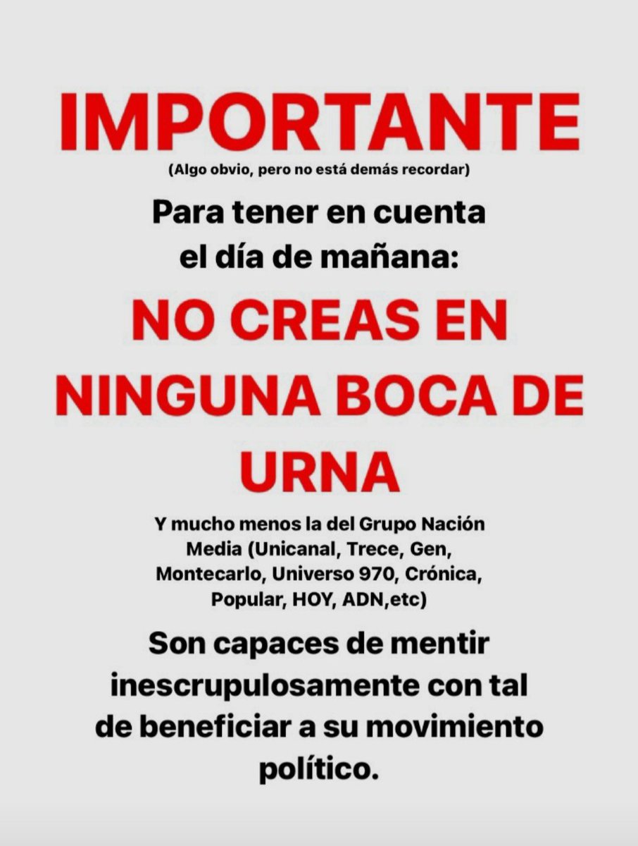 azul_https_love's tweet photo. No sé dejen influenciar por las bocas de urna #EleccionesPy2023 https://t.co/i9fOActrbT