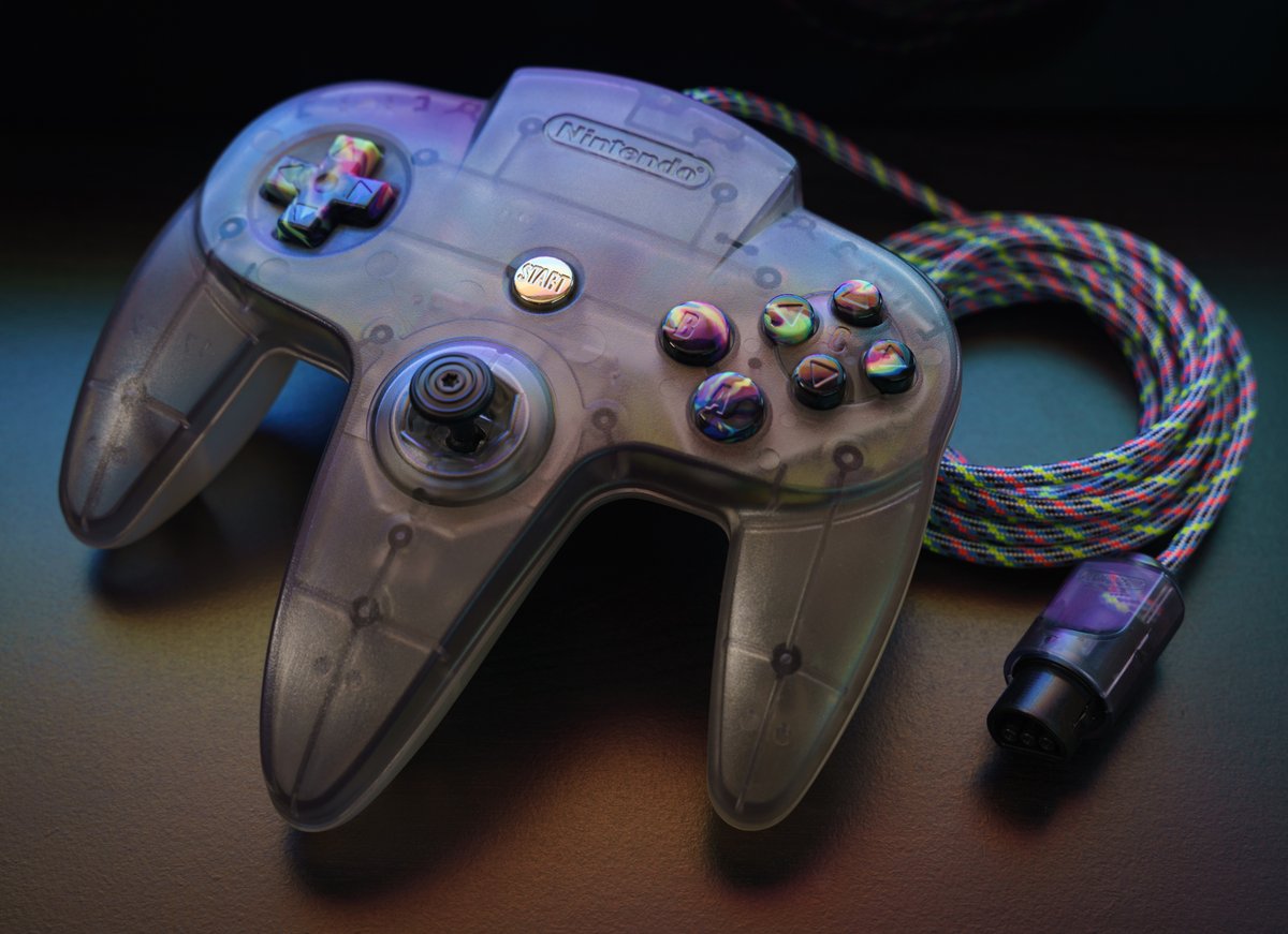 gamrjerome's tweet photo. Newest #n64 Build - Dark Side of Jusco
#TaoStx64 Nylon stick w/ Good Oem Bowl and Gears
#SS64 Black Thumb Pad
#SS64 Nickle Silver Start Button
@RockerGameMod Smoke Gate
@RockerGameMod Dark Side of Moon Face Buttons
Dyed Black L R and Z Buttons
8ft Time Warp 550 Paracord https://t.co/SqU6kib7CS