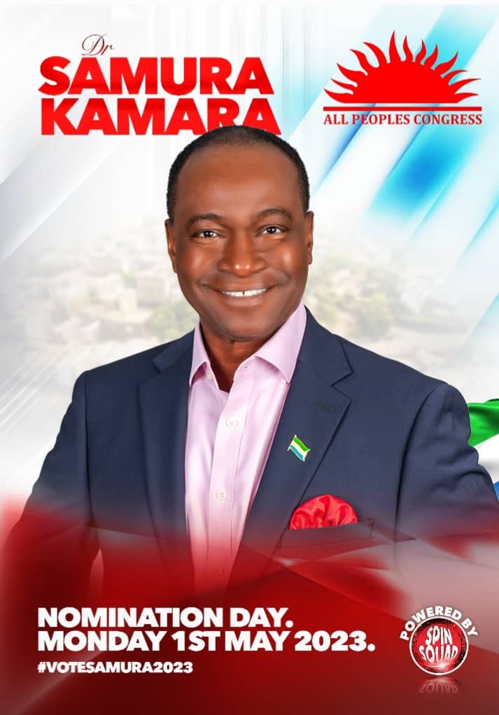 SpinSquadSL's tweet photo. All Sierra Leoneans are invited to stand with me on Monday 1st May 2023, as I am nominated to lead the way to economic recovery and "Wan Nation."

#VoteSamura2023  #ReadyToLead
#WanNation #SaloneTwitter https://t.co/QaIlVUpXMf