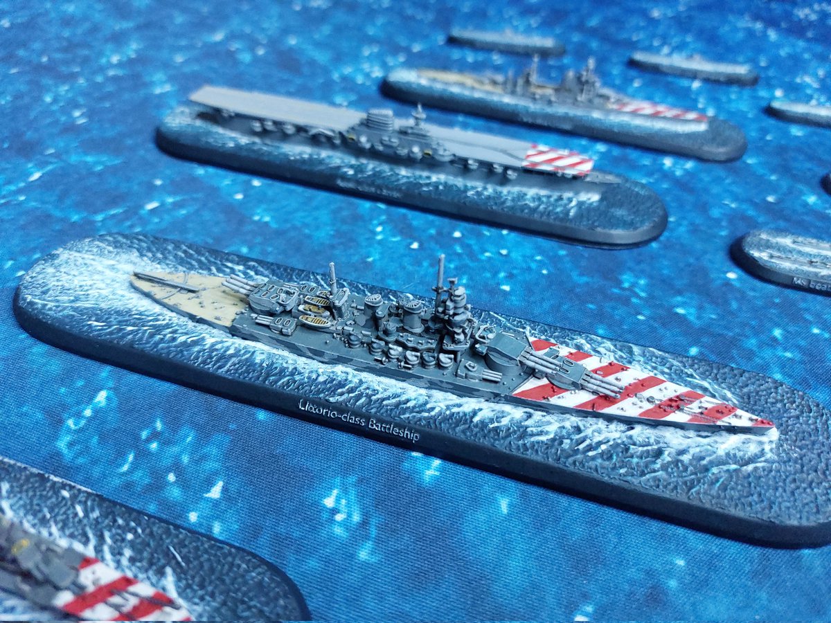 miniaturebrush's tweet photo. Regia Marina starter deal from @WarlordGames is done. I will probably add some printed planes to the flight deck.
#victoryatsea #miniaturepainting #warmongers #wargaming #scalemodels #ww2 #navalwargaming https://t.co/adReiccpDE