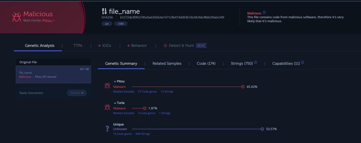 Gi7w0rm's tweet image. It seems someone is spreading the #Pitou #Bootkit (or a fork) via #SmokeLoader

The last known report in #malpedia is from 2019...
2 actively spread binaries have been observed during the last week.

Sha265: 
2aa6652ea4db3eb7f6d779ada577d5ca53786eb380e6f4f3bf6b541144bc56ea
and…