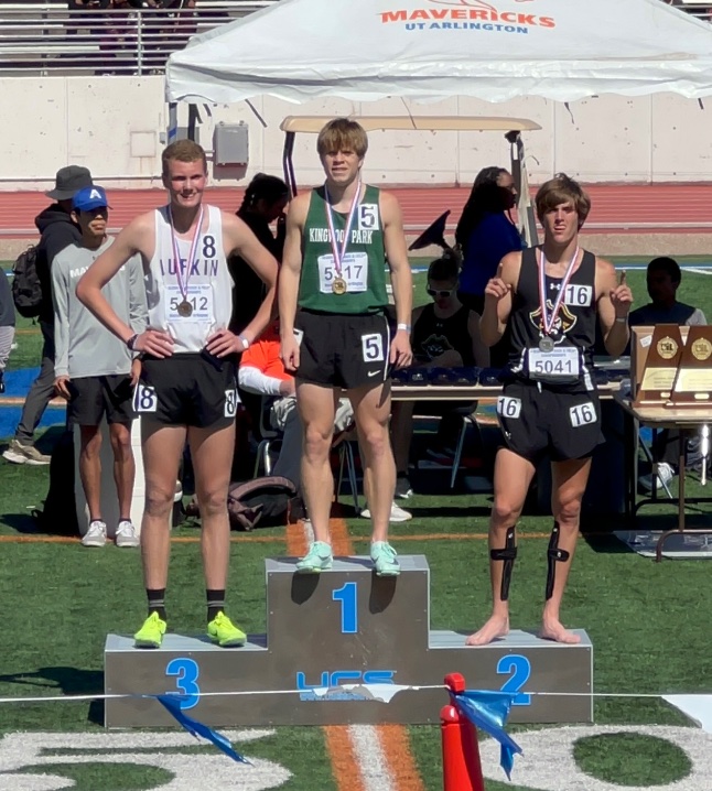 Congratulations <a href="/BurninghamTrent/">Trenton Burningham</a>!   1st place in the 800m at the 5A Region 2 meet!!💚  Next up State! 
#WeAreKPark 
@TheKParkBoysXC 
<a href="/HumbleISD_Ath/">Humble ISD Athletics</a> <a href="/KPARKmedia/">KP Media</a>