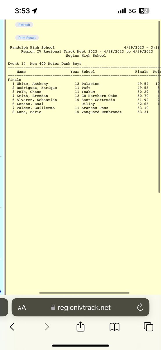 rikrod08's tweet photo. I ain’t finished yet, we state bound in the 100 and 400🏃‍♂️. All Glory too God!🙏 And congrats to my competitors @Just_Tyvone and Anthony White see y’all at state! #statebound #track https://t.co/s6b0N5gg1l