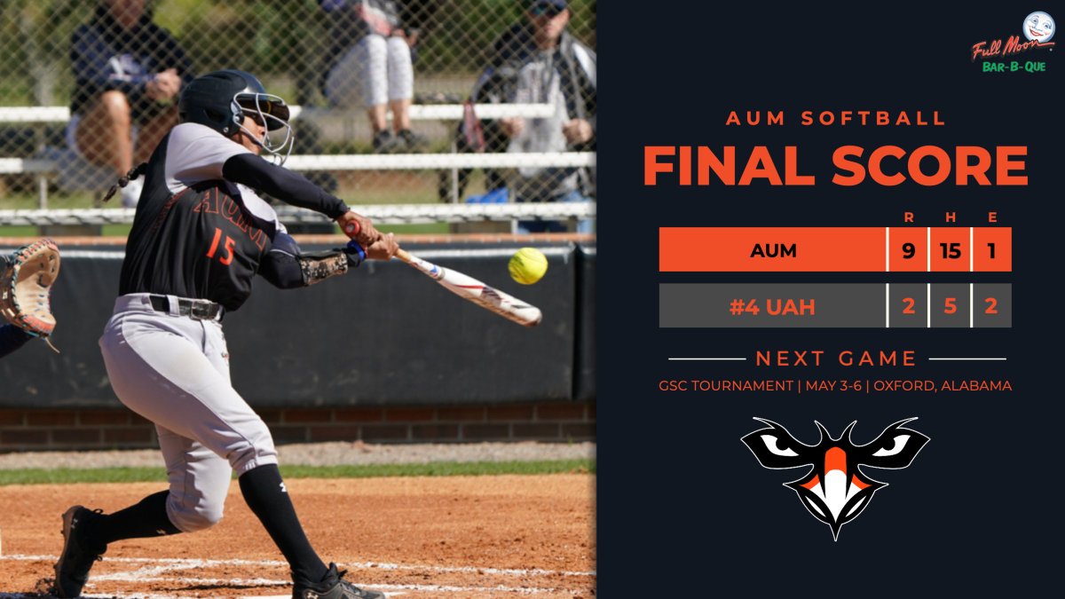 AUMWarhawksSB's tweet photo. FINAL SCORE:

WE TAKE THE SERIES OVER FOURTH-RANKED UAH‼️`

#WeAreAUM https://t.co/OLu5hklvmC