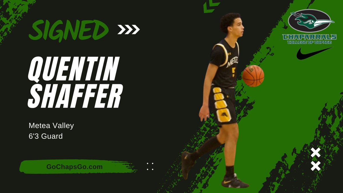 Chaps sign 6’3 guard Quentin Schaeffer <a href="/QSchaffer_/">Quentin Schaffer</a> from Metea Valley.  Excited to add another outstanding local player to our COD community. #StudentAthlete #
#GoldStandard <a href="/AthleticsCod/">CODAthletics</a>